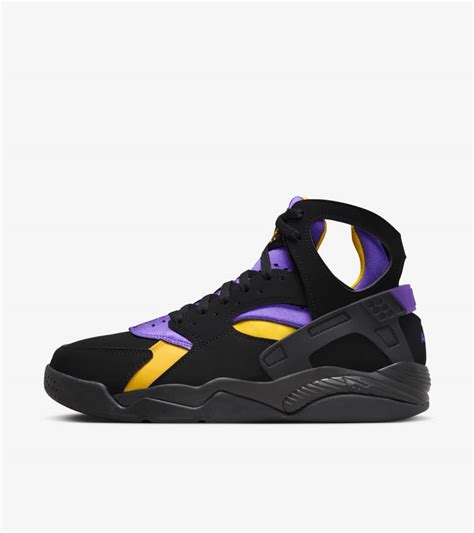 nike huarache purple and black.